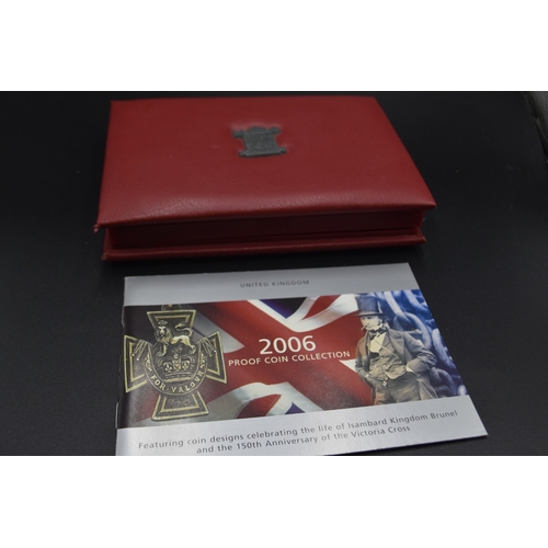 4 - The Royal Mint 2006 Deluxe proof coin set including the VC 50p and Brunel £2 commemoratives complete... 