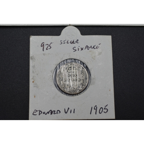 60 - Silver - Edward VII - Six Pence - 1905, 1907 and 1910