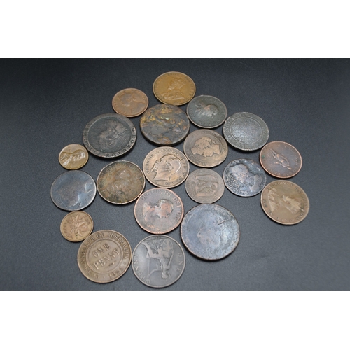 8 - Selection of Old Copper Coinage English and Foreign