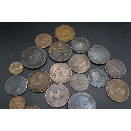 8 - Selection of Old Copper Coinage English and Foreign