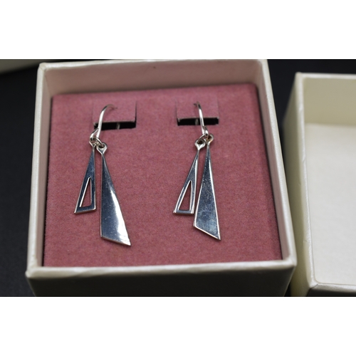 20 - Silver 925 Dangly Earrings x3 Complete with Presentation Boxes