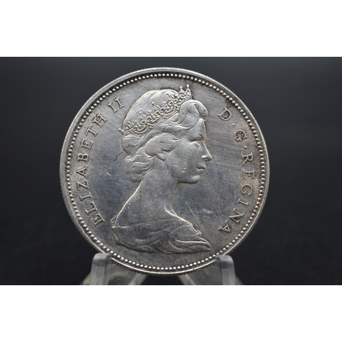 4 - Elizabeth II 1967 Canadian Silver Dollar