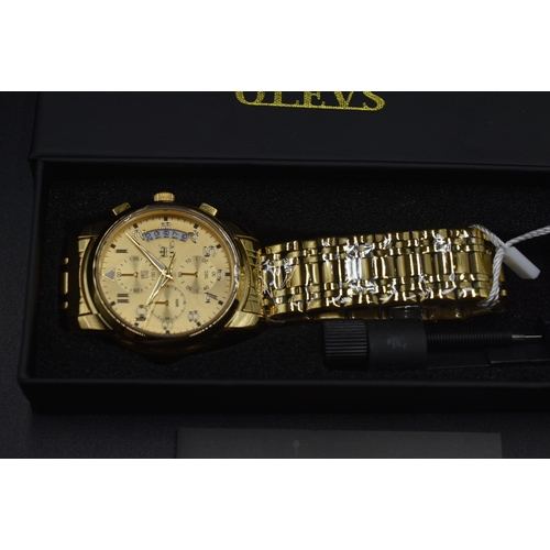 59 - Day and Date Calendar Watch Complete with Adjuster and Box