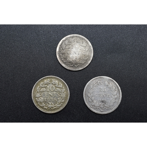 11 - Three Dutch and French Silver Coins