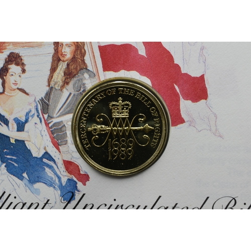 17 - 1989 Bill of Rights £2 Coin Cover - Royal Mint First Day Covers