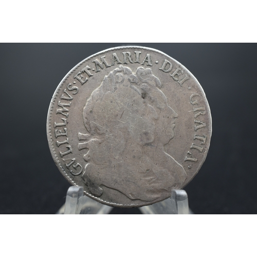 29 - Silver - William & Mary - Half Crown - 1693