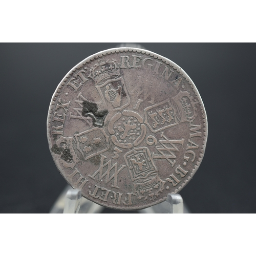 29 - Silver - William & Mary - Half Crown - 1693