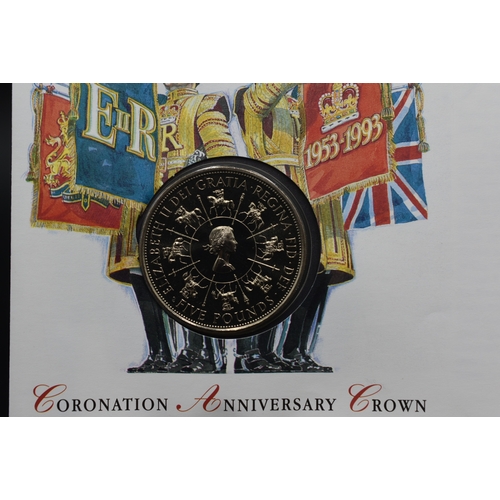 30 - The Royal Mint - Elizabeth II Coronation Anniversary £5 Crown & £10 Stamp