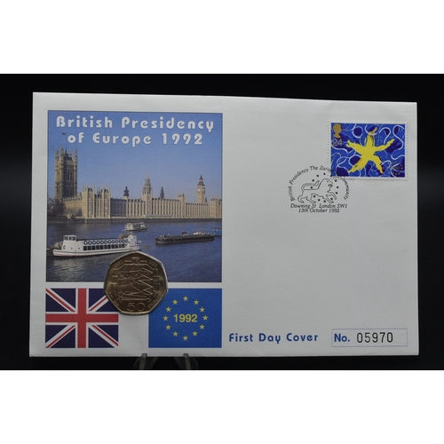 32 - British Presidency of Europe - 50 Pence - First Day Cover - 1992