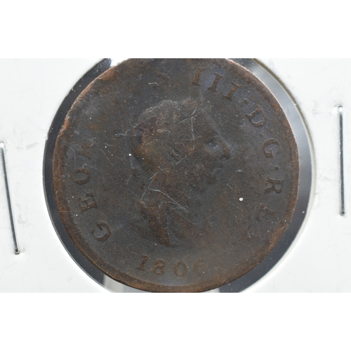 57 - George III Penny (1806) and Victoria Farthing (1874)