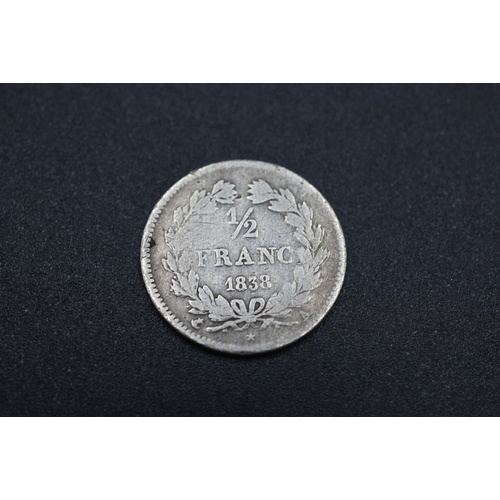 6 - Louis Phillipe I 1838 Silver Half Franc