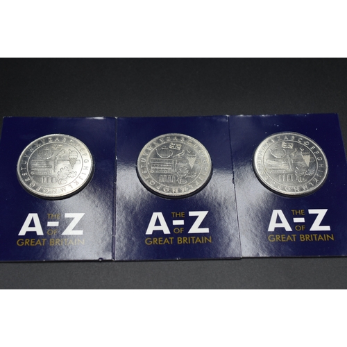 62 - The A-Z of Great Britain Collector's Medal x3