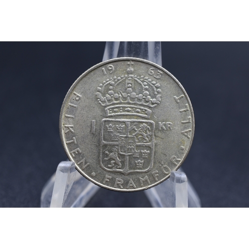 7 - Swedish 1963 Silver One Krona