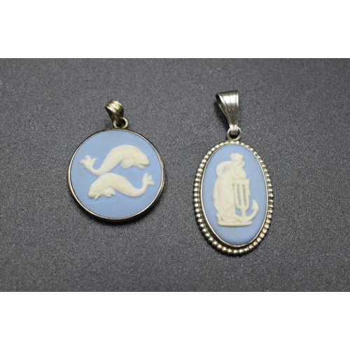 74 - Wedgewood Jewellery to include Tie Clip and Two Pendants Complete with Presentation Box