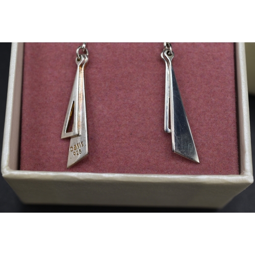 92 - Silver 925 Dangly Earrings x3 Complete with Presentation Boxes