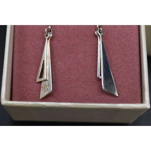 93 - Silver 925 Dangly Earrings x3 Complete with Presentation Boxes