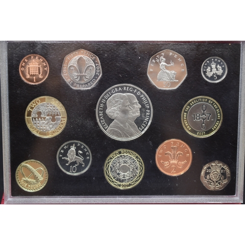 2 - Royal Mint 2007 De-Luxe Proof Coin Collection with Booklet