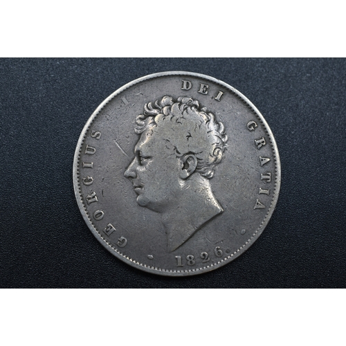 25 - Silver - ½ Crown - George IV - 1826