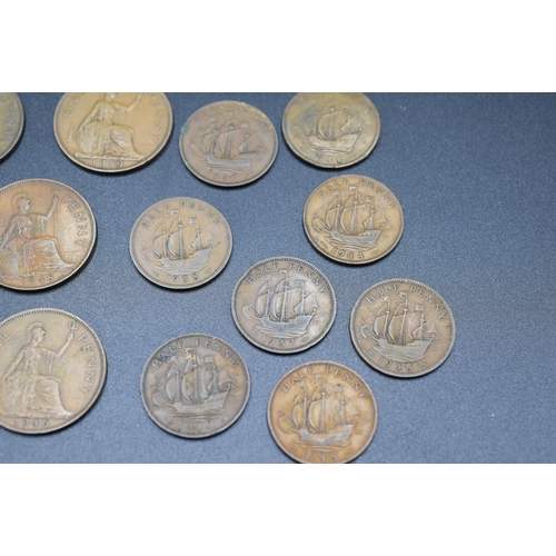 32 - Selection of George VI Half Pennies and Pennies