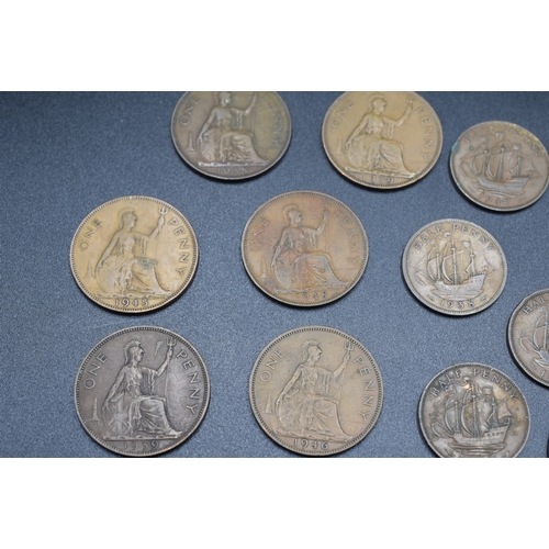 32 - Selection of George VI Half Pennies and Pennies