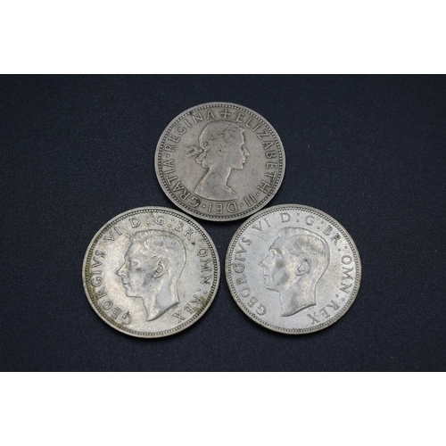 35 - Silver - George VI - Half Crown - 1939, 1943 and 1954