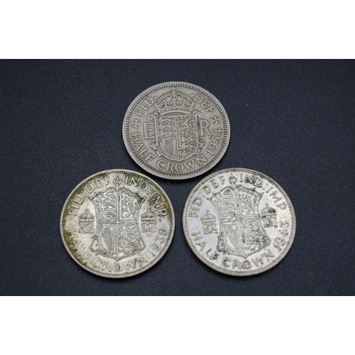 35 - Silver - George VI - Half Crown - 1939, 1943 and 1954