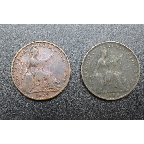 37 - Two George IIII Farthings - 1823 & 1825