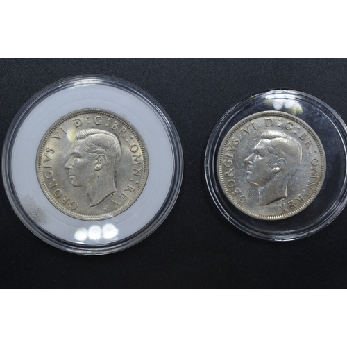 49 - Silver - George VI - Half Crown - 1944 & 1945