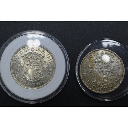 49 - Silver - George VI - Half Crown - 1944 & 1945