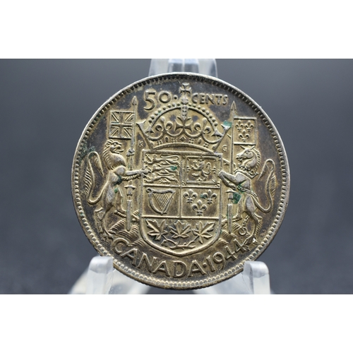 14 - Silver - 50 Cents - George VI - 1944