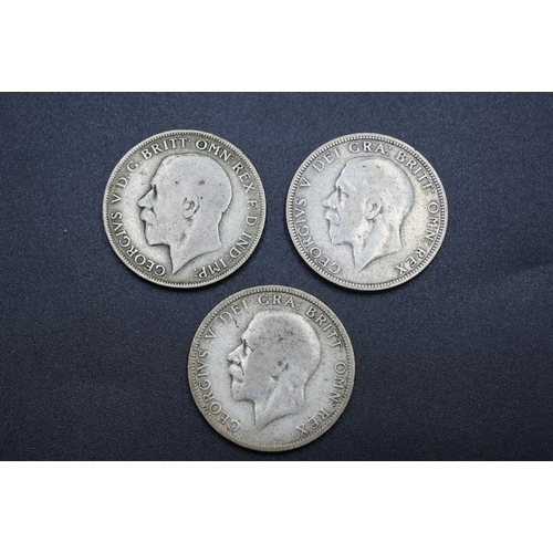 15 - Silver - George V - One Florin - 1921 & 1929 & 1936