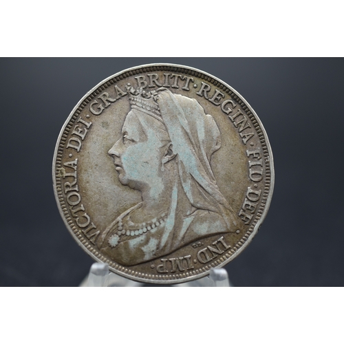 20 - Silver - Victoria - One Crown - 1895