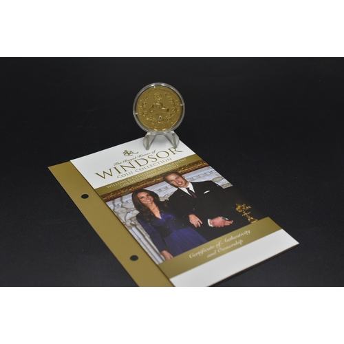 21 - Medal - Engagement Announcement William and Catherine - 2010 - 24ct Gold Plated