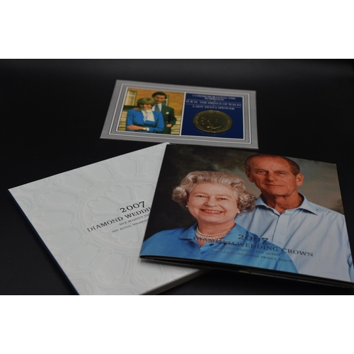 23 - Diamond Wedding Crown - 2007 and a Coin Commemorating the Marriage of Diana and Prince of Wales - 19... 