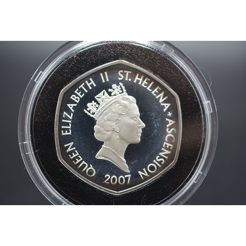 29 - Silver Proof - St Helena - Armed Services - Five Pounds - 2007 - Complete with COA