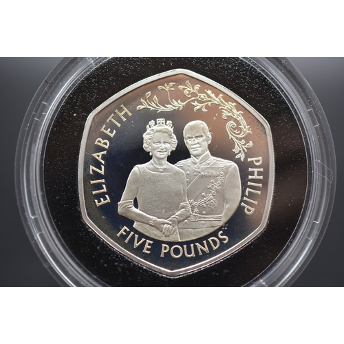 30 - Silver Proof - St Helena - Silver Wedding Anniversary - Five Pounds - 2007 - Complete with COA