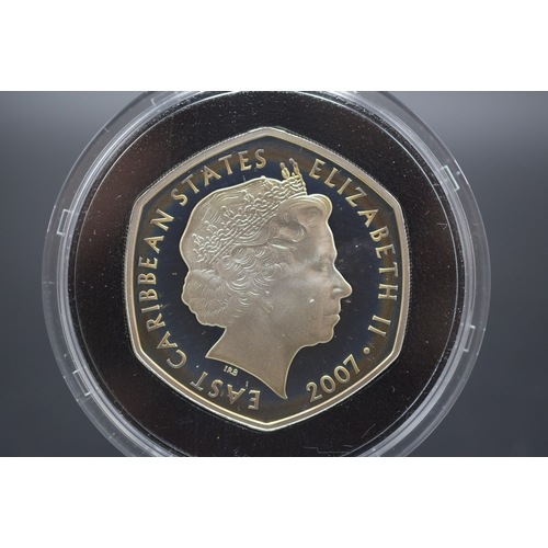 36 - Silver Proof - East Caribbean States - The Golden Jubilee - Ten Dollars - 2007 - Complete with COA