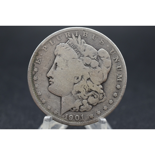 4 - USA 1901 Silver Dollar