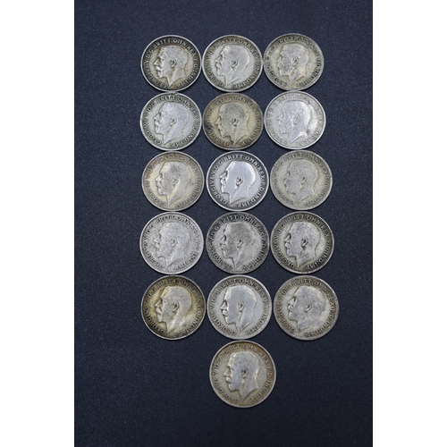 51 - Selection of Silver George V Three Pence Pieces