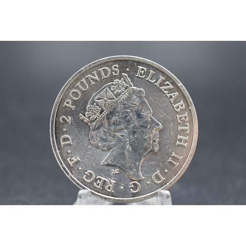 58 - Silver - 2 Pounds - Elizabeth II - Trafalgar Square - 2018