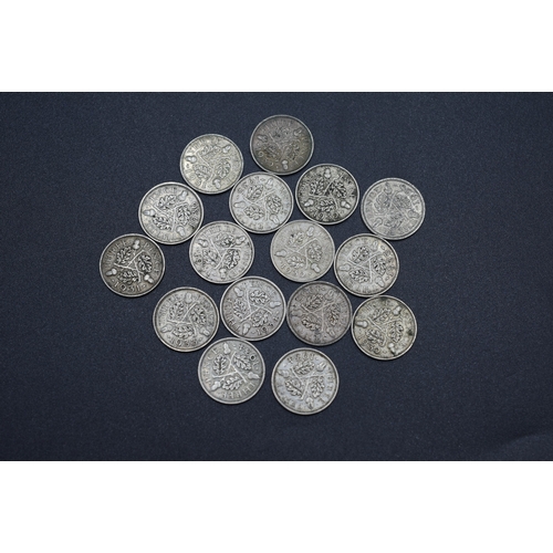 68 - Selection of Silver George V Three Pence Pieces