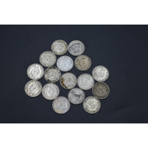 70 - Selection of Silver George VI Three Pence Pieces