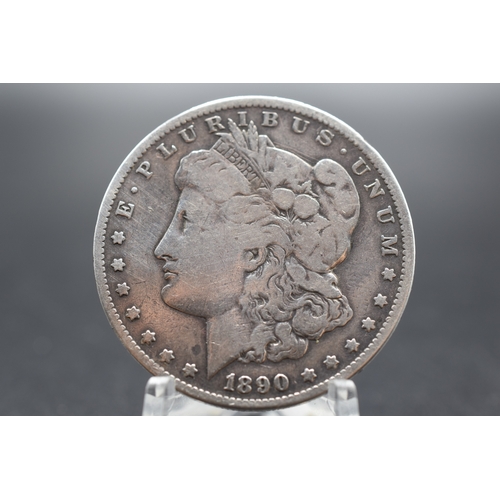 1 - USA 1890 Silver Dollar