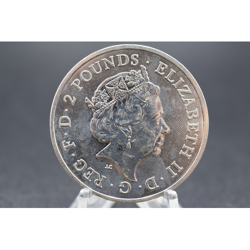 16 - Silver - 2 Pounds - Royal Arms Lion & Unicorn - Elizabeth II - 2021