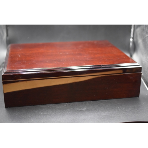 22 - Wooden Coin Presentation Box - Velvet Inlay