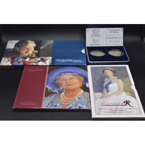 52 - Selection of Commemorative Crowns to Include Crown Portrait Collection, Queen Elizabeth II 80th Birt... 