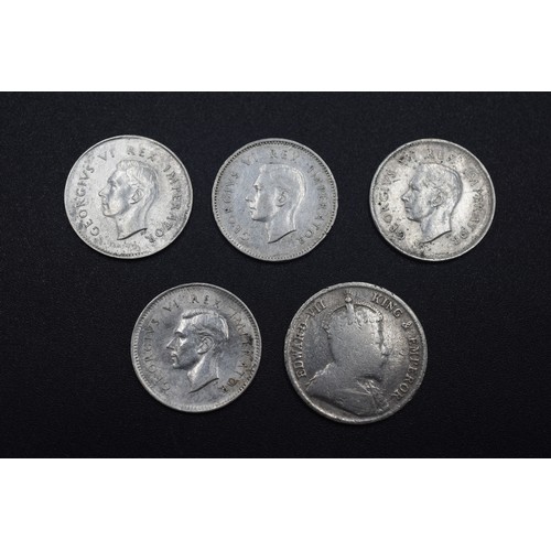 8 - Five Foreign Silver Coins