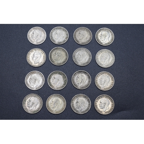 35 - Selection of 16 Various Silver Three Pence Coins (Various Dates)