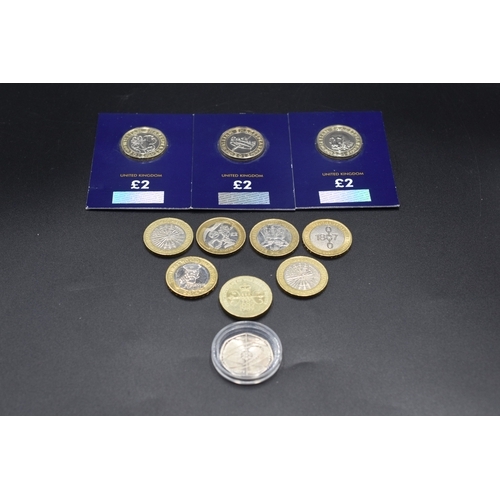 55 - Selection of Collectable Two Pound Coins and a 50 Pence Piece