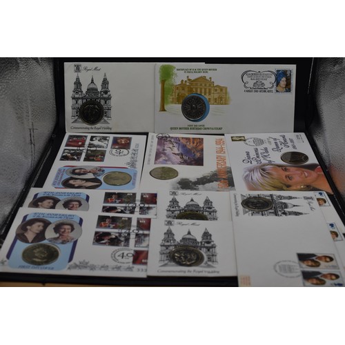 60 - Commemorative Coinage - First Day Covers - 40th Anniversary of the Accession to the Thrown, D-day 50... 